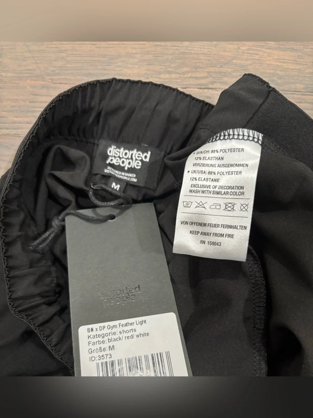 827. Black 'Big Nasty X Distorted People' Athletic Shorts